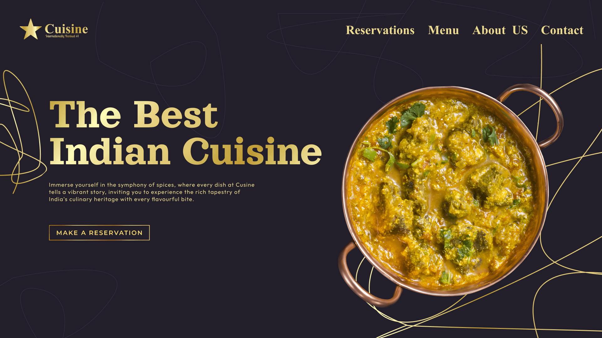 Delicious Indian curry design