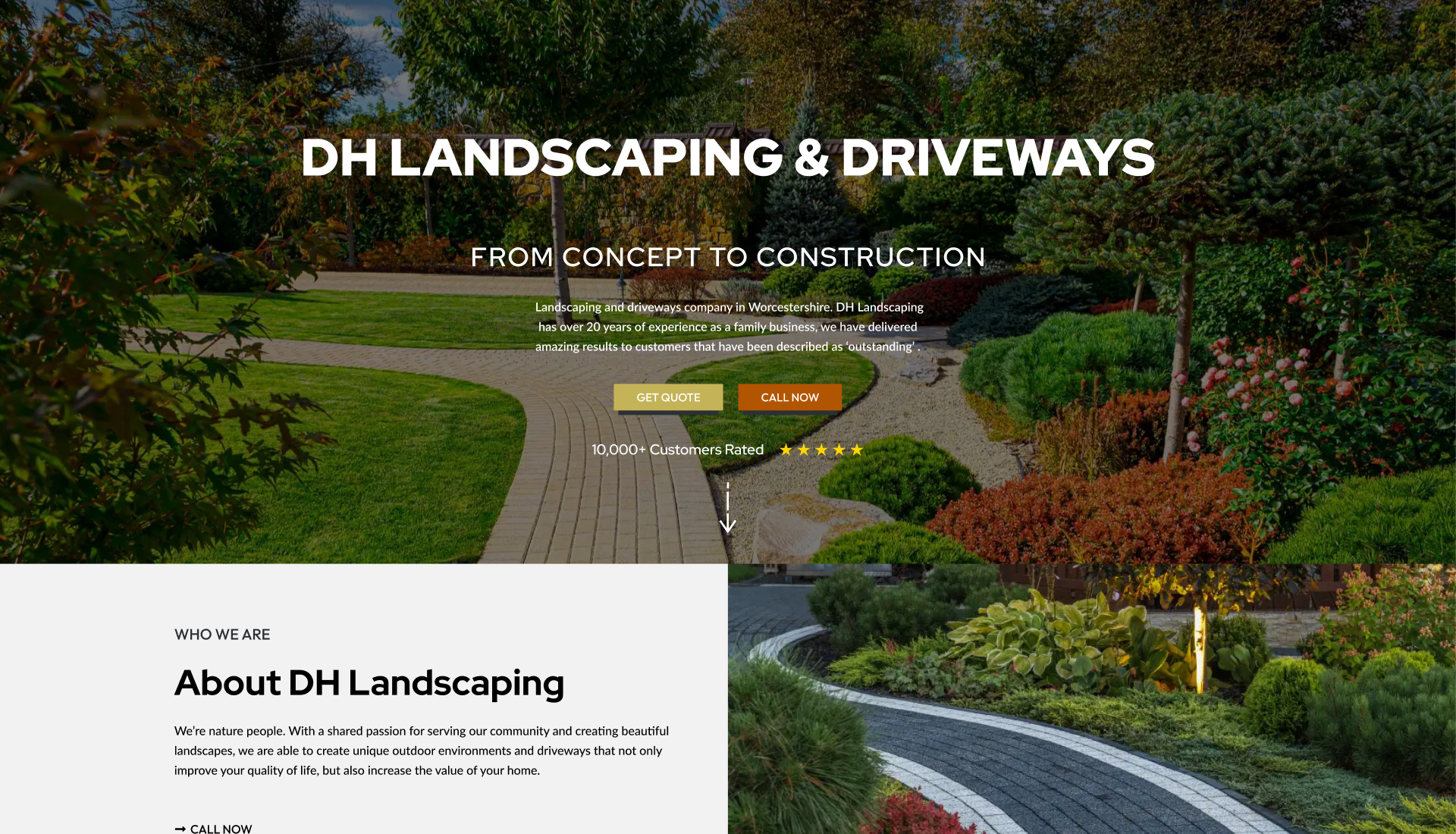 DH Landscaping & Driveways Website Cover